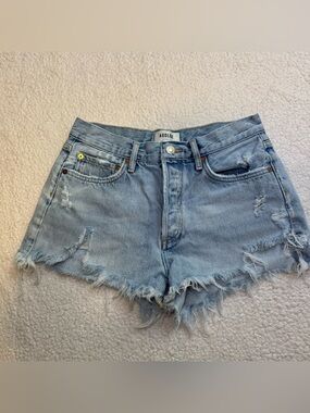 AGOLDE Parker Vintage Cut Off Jean Blue Shorts Distressed Women's Size 26 Cotton